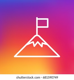 Isolated Achievement Outline Symbol On Clean Background. Vector Success Element In Trendy Style.