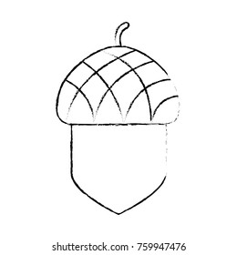 Isolated acorn design