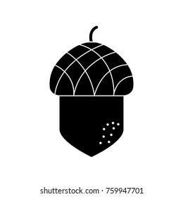 Isolated acorn design
