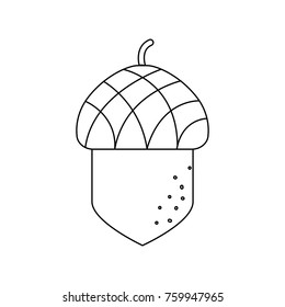 Isolated acorn design