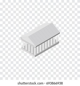 Isolated Acropolis Isometric. Athens Vector Element Can Be Used For Acropolis, Athens, Museum Design Concept.