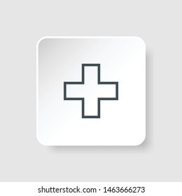 isolated add plus icon vector. modern 3d icon button. 