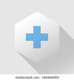 isolated add plus icon vector. modern 3d icon button. 
