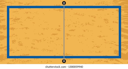 Isolated aerial view of a beach volleyball field. Vector illustration design