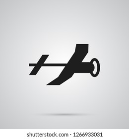 Isolated aeromodeling icon symbol on clean background. Vector flying  element in trendy style.