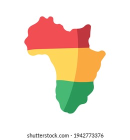 Isolated Africa map icon - Vector illustration design