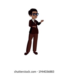 Isolated african american business man - Vector illustration