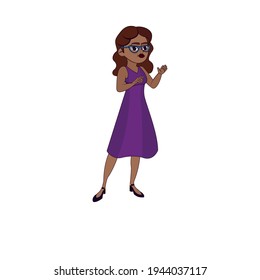 Isolated african american business woman - Vector illustration