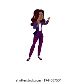 Isolated african american business woman - Vector illustration