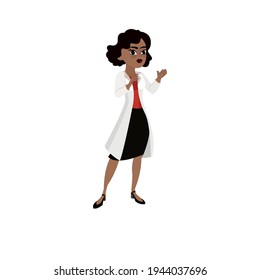 Isolated african american business woman - Vector illustration