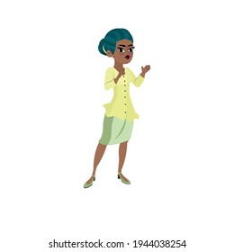 Isolated african american business woman - Vector illustration