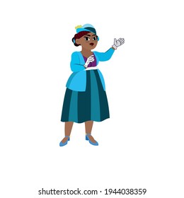 Isolated african american grandmother - Vector illustration design