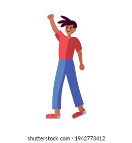 Isolated African American man icon - Vector illustration