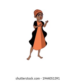 Isolated African american woman - Vector illustration design