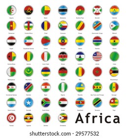 Isolated African Flags