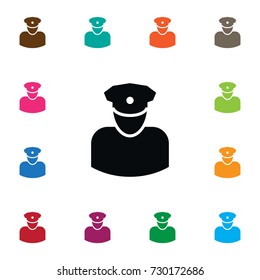 Isolated Agent Icon. Security Man Vector Element Can Be Used For Agent, Security, Man Design Concept.