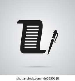 Isolated Agreement Icon Symbol On Clean Background. Vector Contract Element In Trendy Style.