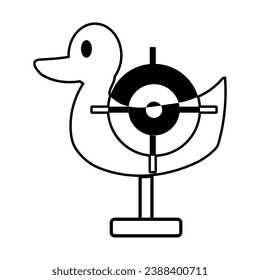 Isolated aim the duck game icon Vector