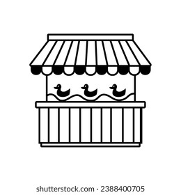 Isolated aim the duck game tent icon Vector