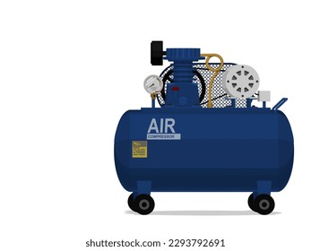 Isolated Air compressor on white background