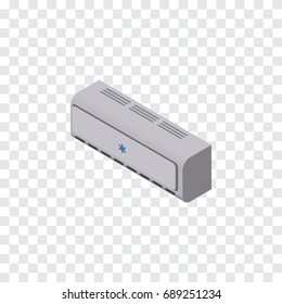 Isolated Air Conditioning Isometric. Wall Cooler Vector Element Can Be Used For Conditioner, Air, Cooler Design Concept.