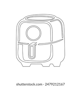 Isolated Air Fryer Icon on White Background. vector graphic icon