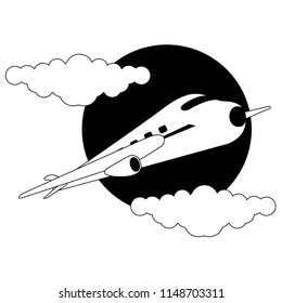 Isolated airplane icon