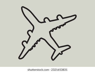 isolated airplane icon on background. Air fly isolated sign.