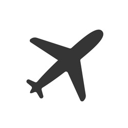 Isolated Airplane Icon On The White Background. Air Fly Isolated Sign.