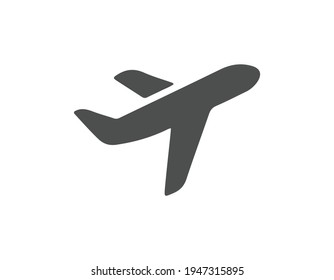 isolated airplane icon on the white background. Air fly isolated sign.