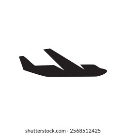 Isolated airplane icon on the white background.
