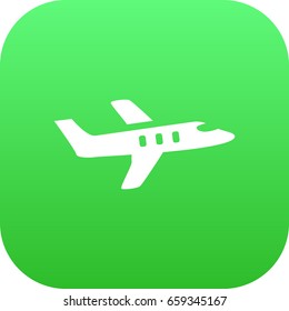 Isolated Airplane Icon Symbol On Clean Background. Vector Aircraft Element In Trendy Style.