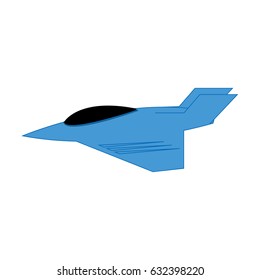 Isolated airplane on a white background, vector illustration
