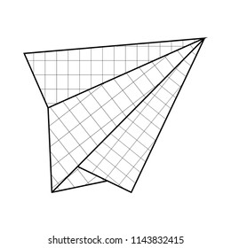 Isolated airplane origami icon