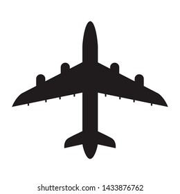 Isolated airplane silhouette design vector illustration