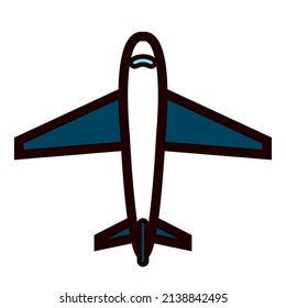Isolated airplane summer icon vector illustration