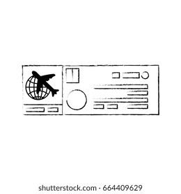 isolated airplane ticket
