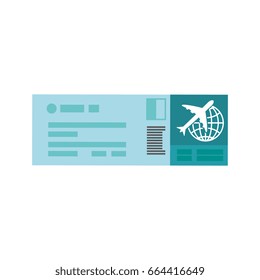 isolated airplane ticket
