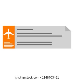 Isolated airplane ticket icon