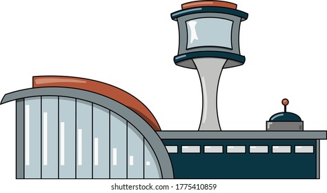 Isolated airport colorful stock vector image