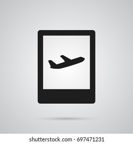 Isolated Airport Sign Icon Symbol On Clean Background. Vector Airplane Element In Trendy Style.