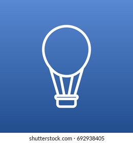 Isolated Airship Outline Symbol On Clean Background. Vector Air Balloon Element In Trendy Style.