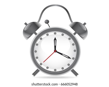 isolated alarm clock on white background