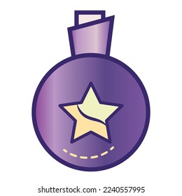 Isolated alchemy flask icon with star shape Vector