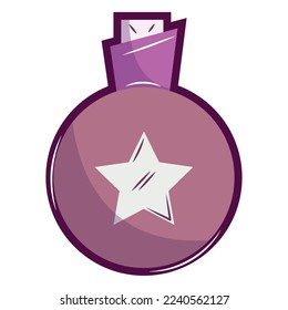 Isolated alchemy flask icon with star shape Vector