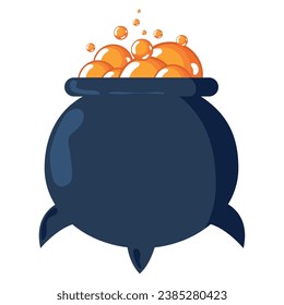 Isolated alchemy witch cauldron icon Vector