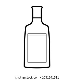 Isolated alcohol bottle design