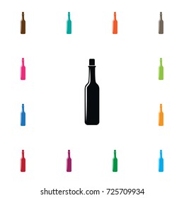 Isolated Alcohol Icon. Vodka Vector Element Can Be Used For Alcohol, Vodka, Bottle Design Concept.