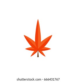 Isolated Alder Flat Icon. Aspen Vector Element Can Be Used For Aspen, Alder, Leaf Design Concept.