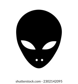 Isolated alien icon. UFO. Editable color. EPS vector file